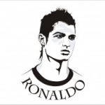 portugál, labdarúgó, csatár, aranycipő, falmatrica, Ronaldo falmatrica