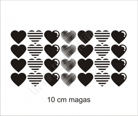 Szivek matricaszett