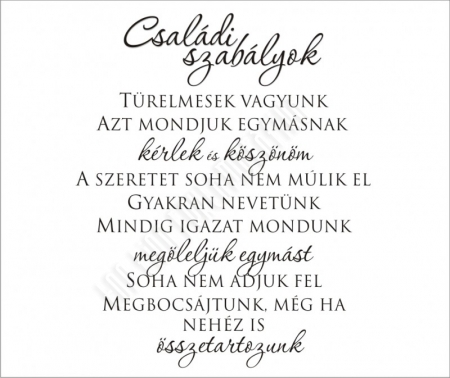 Családi szabályok