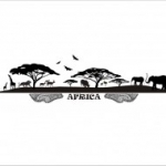 afrika, állatok, madár, zsiráf falmatrica, Afrika falmatrica