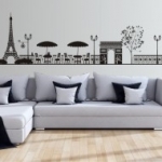 Párizs, utca, Eiffel torony, fa, falmatrica