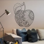 alma, körte, természet, grafika, falmatrica, Alma falmatrica