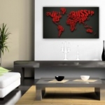 térkép, világ, grafika, kép, vászonkép, Térkép vászonkép
