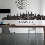 francia, Párizs, város, eiffel torony, falmatrica