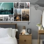 Brooklyn híd, montázs, amerika, felhőkercolók, vászonkép