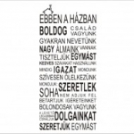 család, konyha, szeretet, falmatrica, Házi áldás Falmatrica