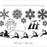 télapó, angyalka, hópihe, három királyok falmatrica