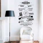 otthon, home, retro, ajándék, falmatrica, Nekünk fontos