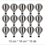 falmatrica, balon, ballon, száll, Hőlégballon matricaszett