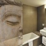 üvegfólia, buddha, zuhanyzó, poszter, Buddha poszter