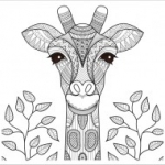 zsiráf, giraffe, Afrika, falevelek, falmatrica, Zsiráf falmatrica
