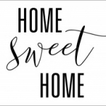 rajz, idézet, falmatrica, Home Sweet Home falmatrica