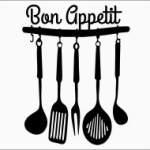konyha, evőeszköz, étel, ennivaló, falmatrica, Bon Appetit
