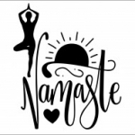 hindu, szanszkrit, tisztelet, falmatrica, Namaste