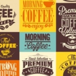 kávé, coffee, embléma, logo, vászonkép, Retró kávé vászonkép