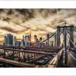 manhattan new york festővászon, Brooklyn híd festővászon