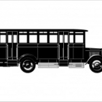 régi autóbusz falmatrica faltetoválás, Oldsmobile Busz