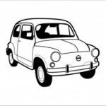 régi autó falmatrica faltetoválás, Polski Fiat