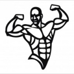 testépítő kondi terem edzés falmatrica, Bodybuilding