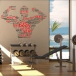testépítő kondi terem edzés falmatrica, Bodybuilding