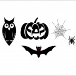 bagoly madár falmatrica faltetoválás gyerekszoba, Halloween csomag