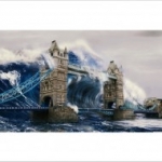 London, fotó, fénykép, tenger, hullám, ár,nyomtatás, Tower Bridge festővászon
