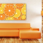narancs, citrom, sárga, gyümölcs, vászonkép