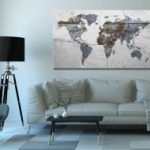 térkép, föld, világ, világtérkép, rozsda, vászonkép