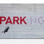 park, parkoló, graffiti, rajz, Banksy, vászonkép, hinta
