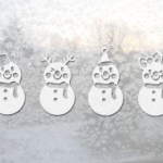 hóember, karácsony, tél, ablakmatrica
