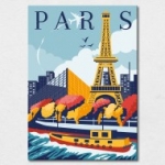 hajó, Szajna, Eiffel torony, Louvre