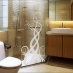 üvegfólia matrica fürdőszoba szauna